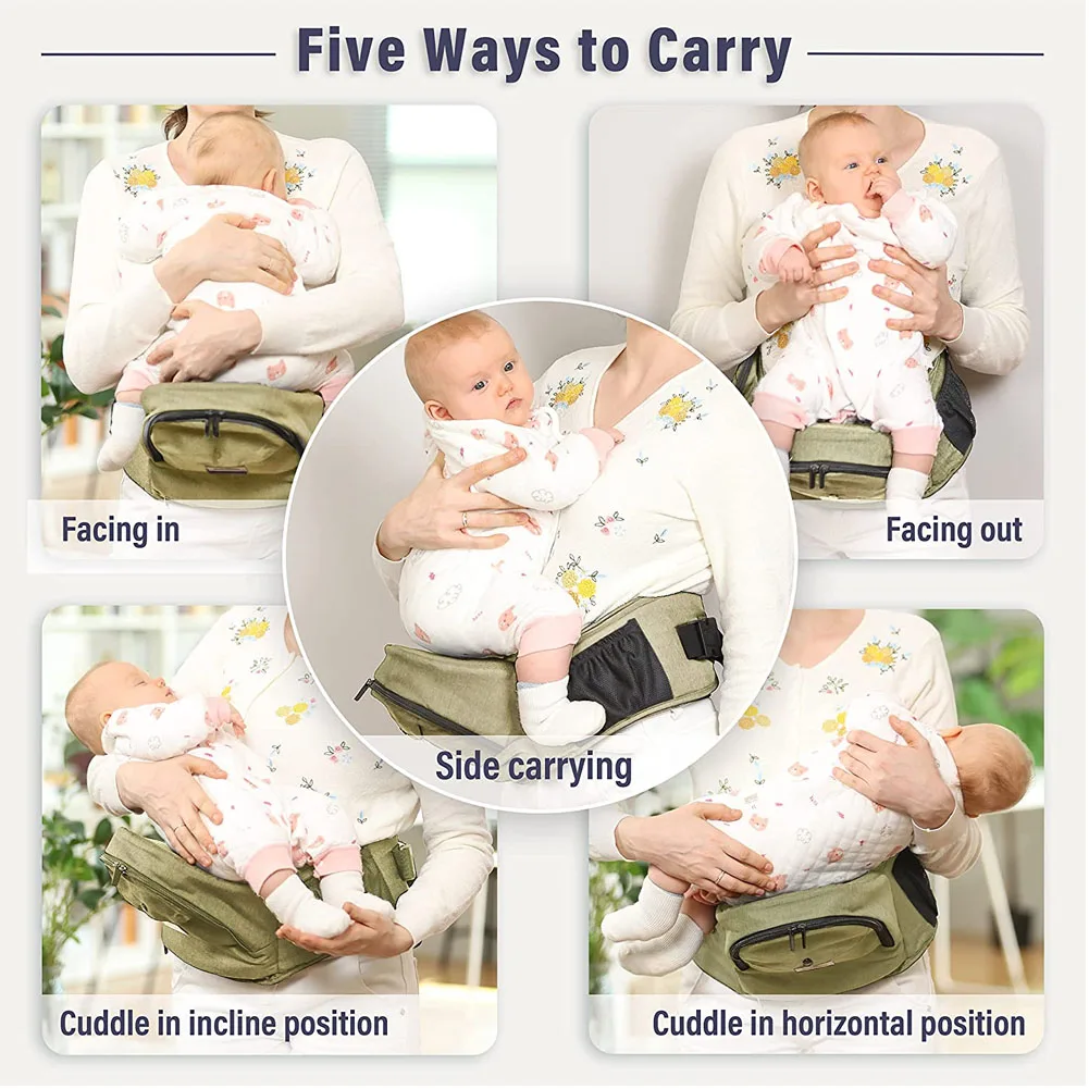2022 New Hip Baby Carrier With Adjustable Long Belt,Multifunctional