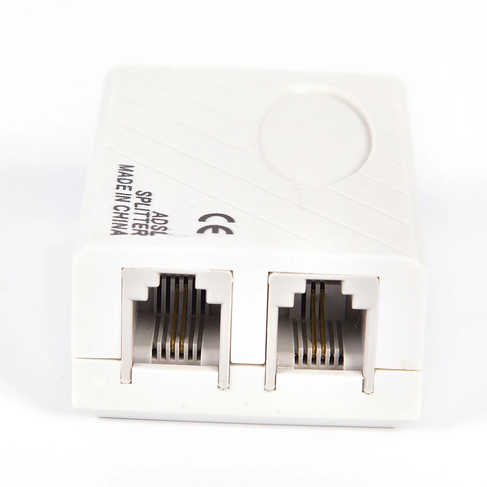 Белый прямоугольник телефон сплиттер ADSL модем фильтр RJ11
