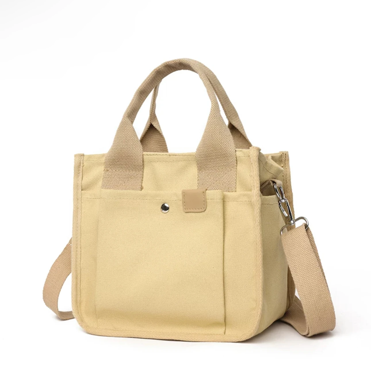 Hot Sale Canvas Tote Bag Classy Shoulder Bag With Reusable Material Large Capacity Pocket Laptop Bag for Women