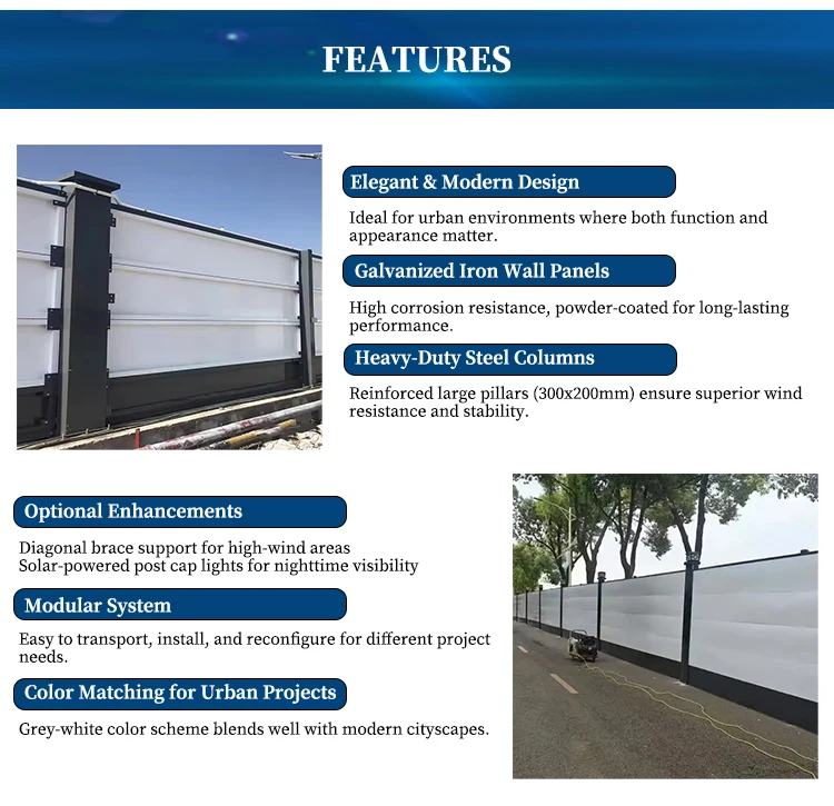 product luxury hoarding fence for real estate  municipal projects customizable design-2