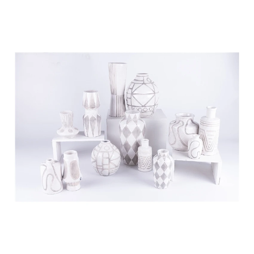 Popular Grid Pattern Design Ceramic Bathroom Accessories Set