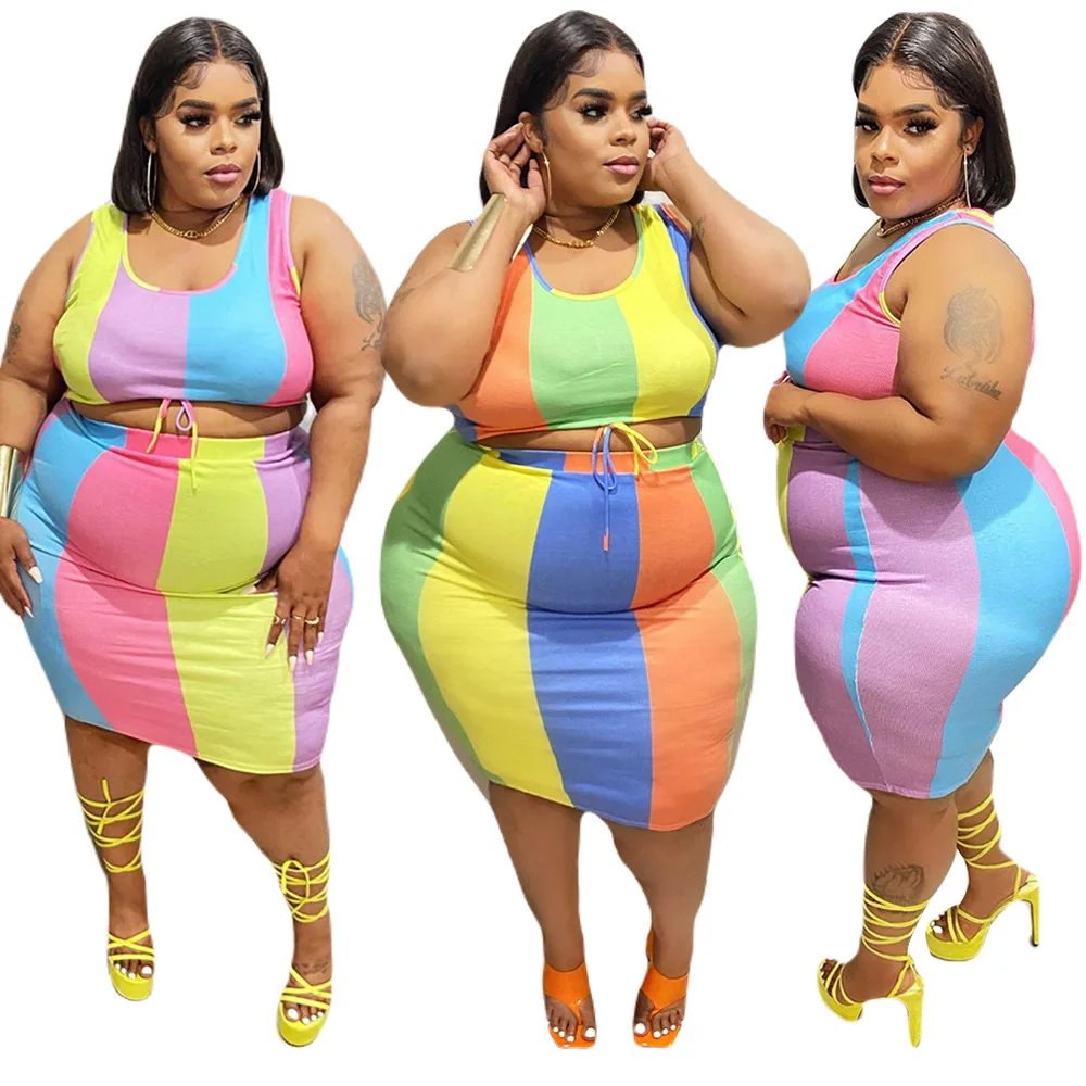 Wholesale Clothes Fashion Sexy Cross Strap Set Print Plus Size Dress &  Skirts