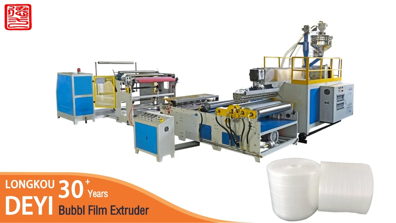 High Speed Plastic Extruder 2 Layers 1200mm Air Bubble Film Making ...