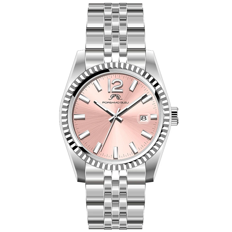 OEM Design Private Label Valentine Stainless Steel Couple Watch Japan or Swiss Movt for Ladies and Men U3046