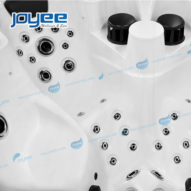 JOYEE 6 8 10 Person Swim Spa Party Wooden Panel Rectangle Large Lazy Water Massage Jacuzy Outdoor Whirlpool Hot Tub SPA
