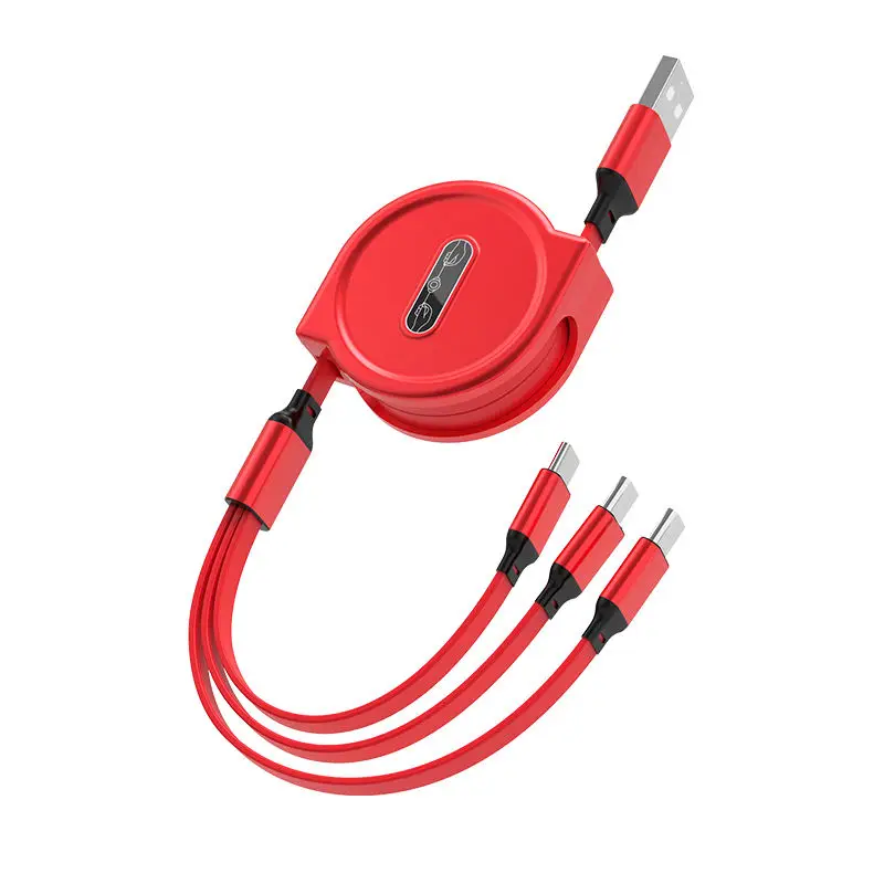 Retractable 3 In1 Usb Cable Fast Charging Micro Type c Multi Charger Cable