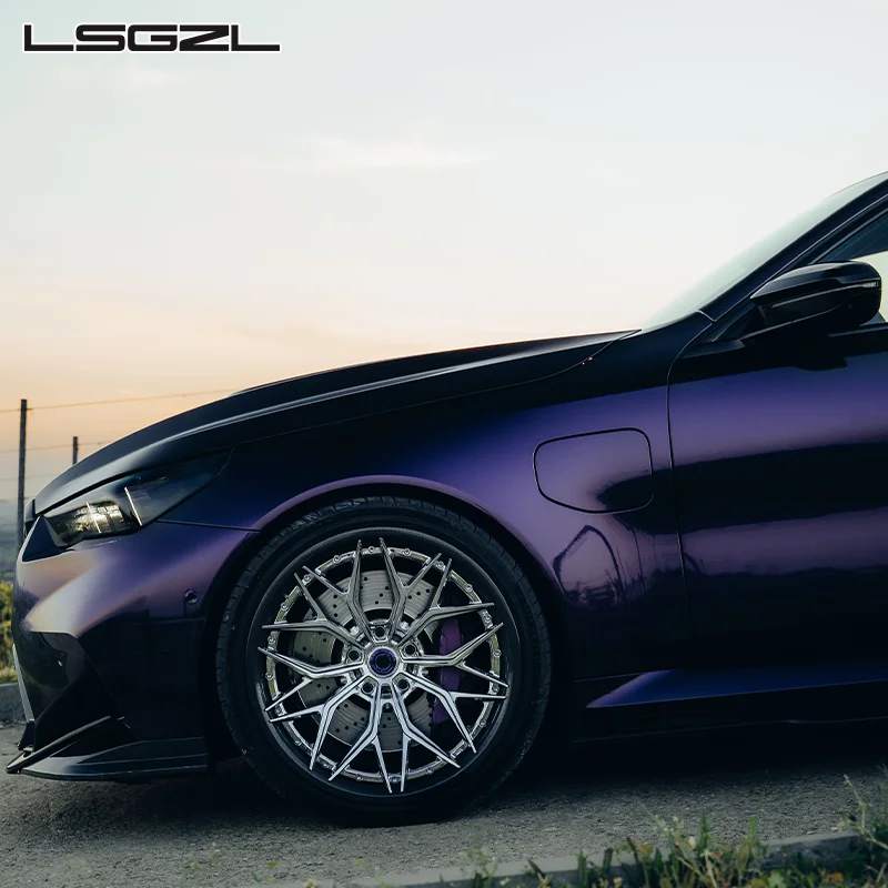 High Polishing Wrapped Carbon Fiber 2 / 3 Pieces Forged Wheels 5x114.3 5x120 5x130 5x127 Wheels