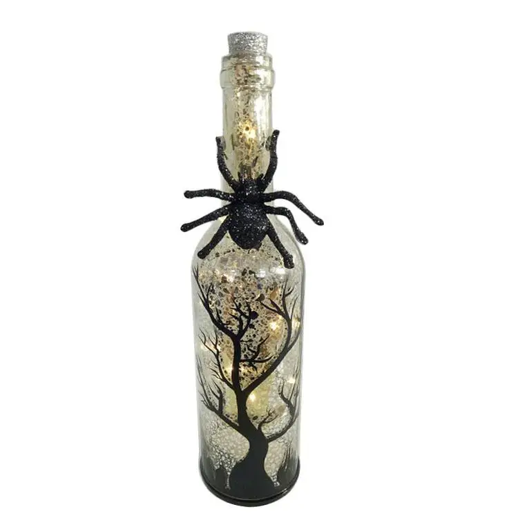 2022 Halloween decor home table ornament led lighted bottle supplier