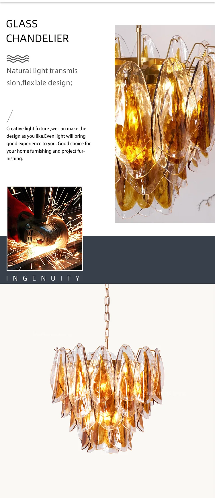 cpl 448 large custom murano glass chandelier  high end italian style ceiling lighting for hotel  villa-2