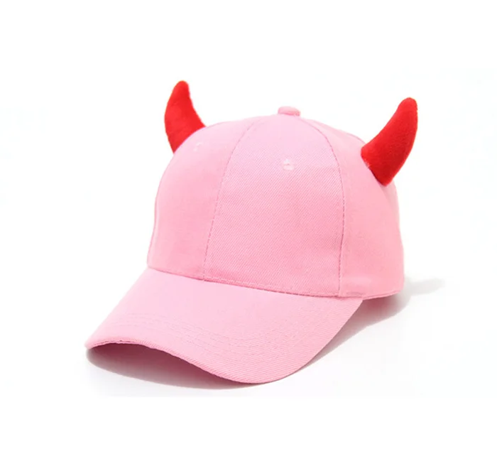 S8042 Men Women Custom Embroidery Logo Devil Ox Horn Hat