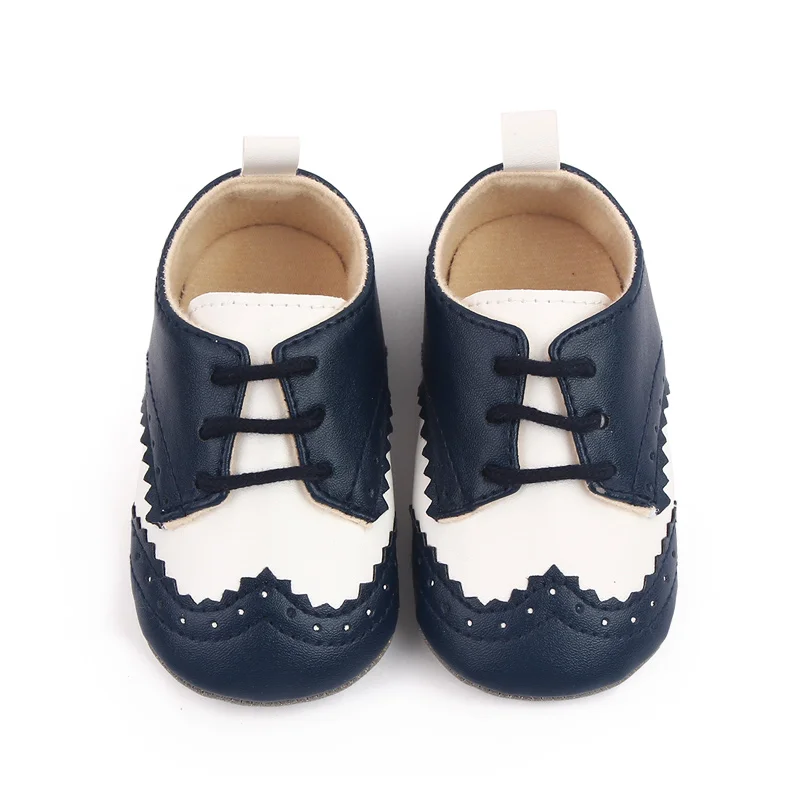 British Design Baby Leather Shoes Spring and Autumn New Soft Bottom Baby Toddler Boy Shoes factory