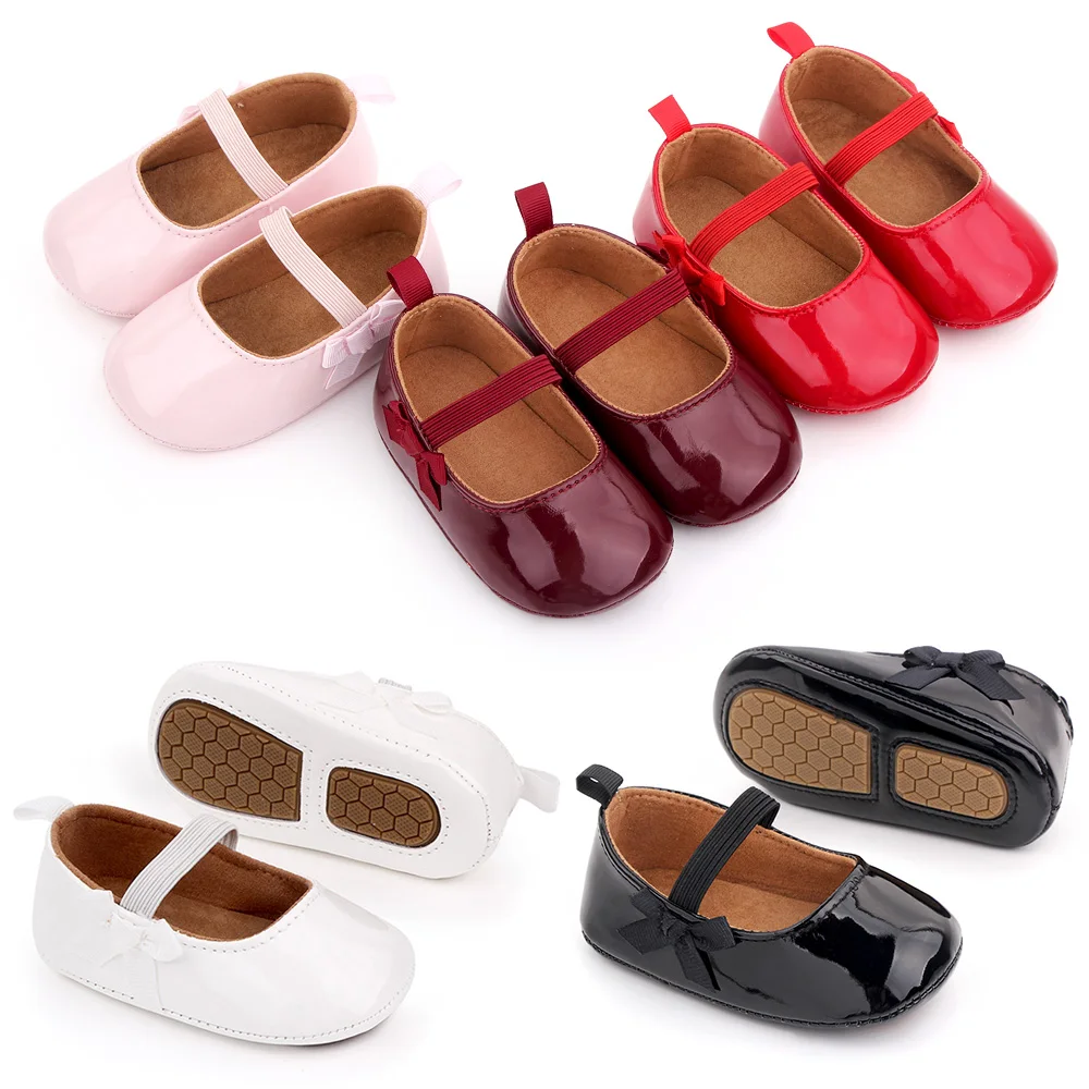 Hot Selling Baby Shoes Non-slip Rubber Sole Newborn Toddler Shoes Girls Dress Shoes supplier
