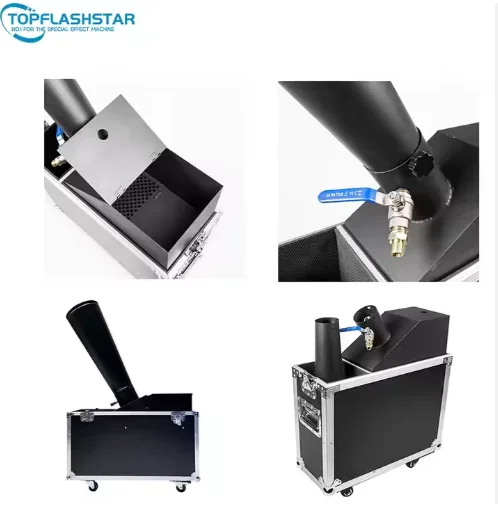 1000w Paper Confetti Machine Full Color Paper Machine Launcher  Rainbow Effect CO2 Jet Blaster Machine