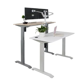 Ergonomic Healthy Life 2 Legs Desk Frame Office Computer Electric Height Adjustable Desk