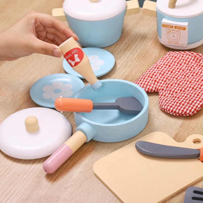 
 Ролевая игра, Детский Набор для кухни из натурального дерева, раковина, овощи, игрушки, готовка для детей, девочек  