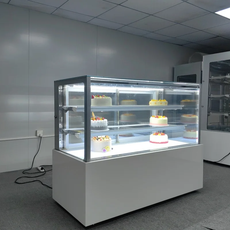 Small Double-Temperature Table Cake showcase and Dessert Display Cabinet Glass Refrigerator for Ice Cream Cooling Cooler