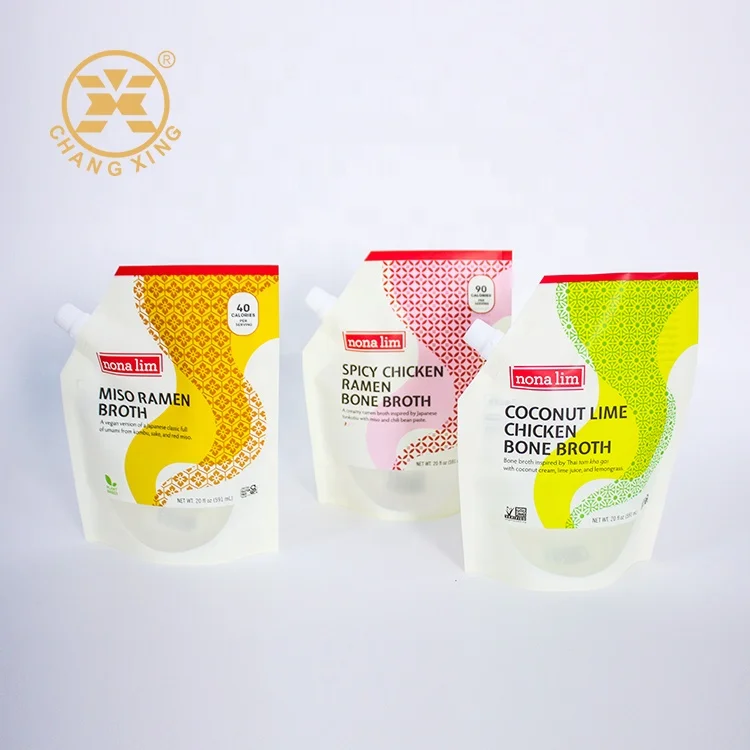 Custom Printed Stand up Pouch for Bean Crab Curry Curry Paste Peanut Corn Chili Oil Butter Jam Packaging Packing Bag