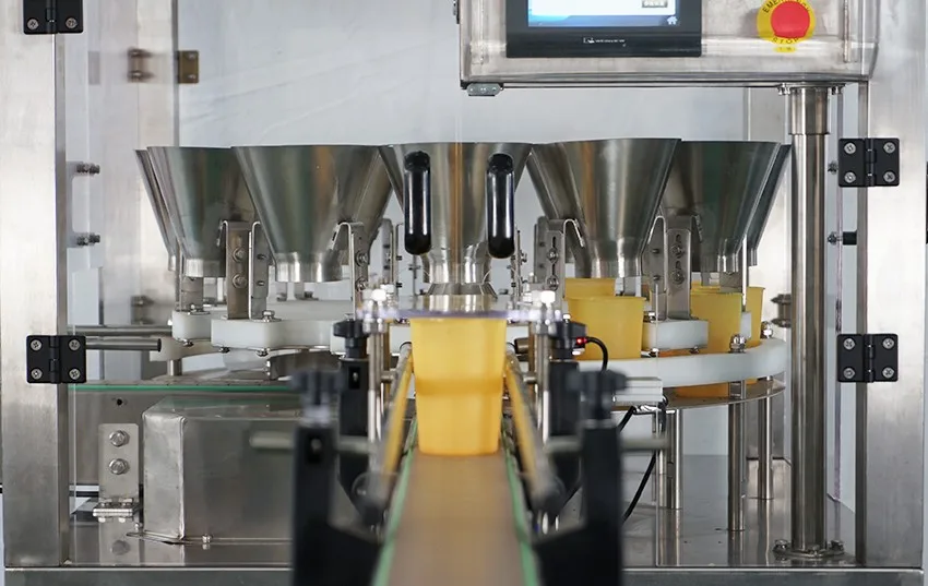 Автоматическое взвешивание пластиковых / стеклянных бутылок может баночки специй машина для розлива закусок