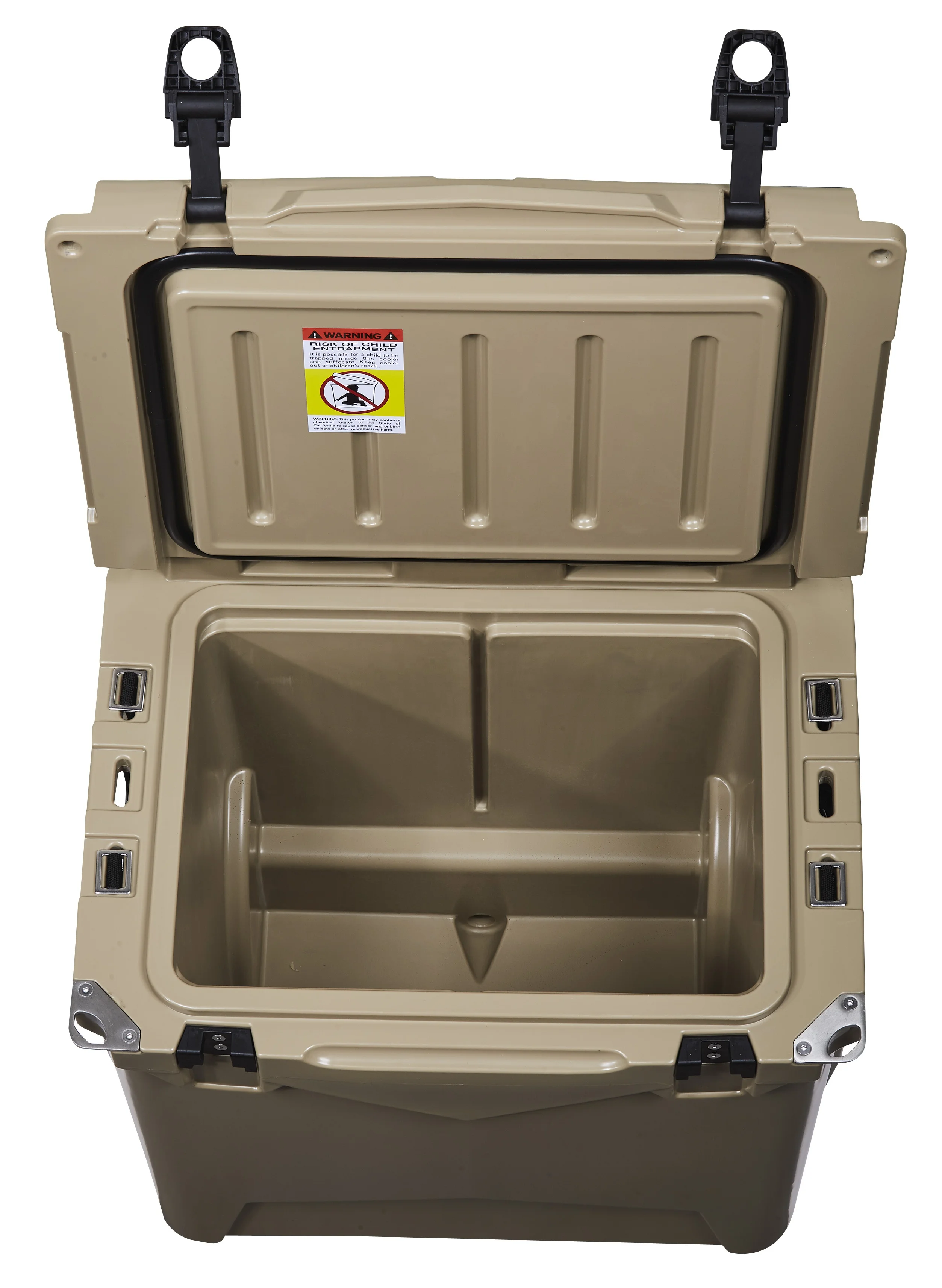 Outdoor Portable Commercial Hunting Fishing Fresh Keeping Ice Vacuum Forming Rotomolded Cooler Box With Wheel