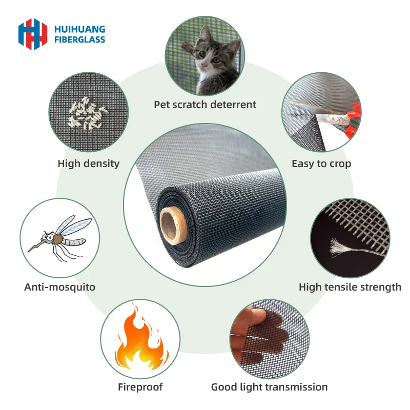 Anti Cat Clawing Proof Pvc Coated Polyester Pet Resistant Screen Mesh