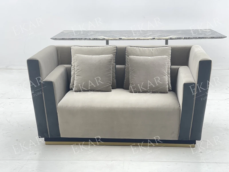 product modern european multi seater sofa luxurious comfort sleek wood velvet modular corner living room furniture hall three seat303-67