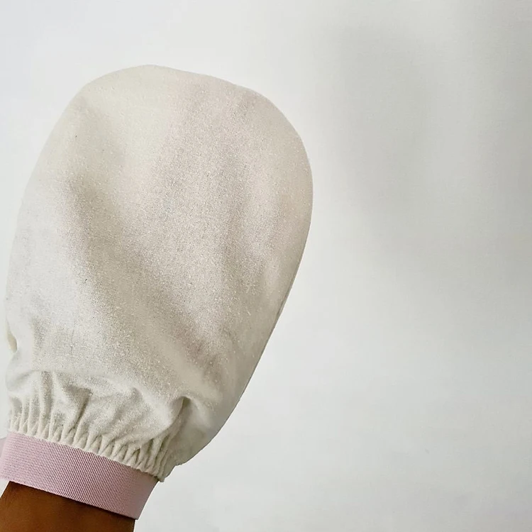 Raw Cocoon 100 Mulberry Silk Glove Bath Exfoliant Gold Crepe