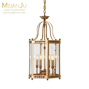 Zhongshan Modern Pure Copper Lamp Light Fixtures Premium Chandelier Pendant Light Luxury Outdoor Waterproof Hanging Lighting
