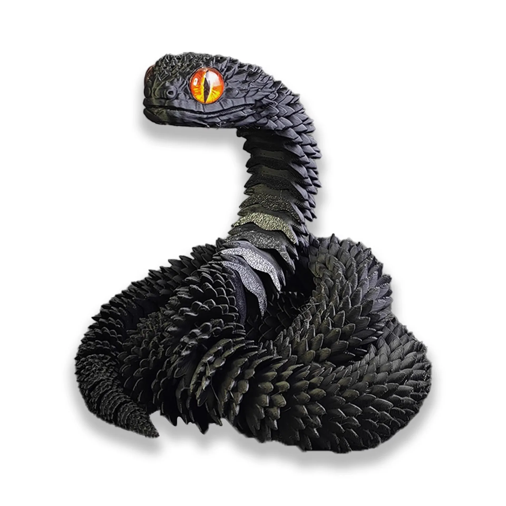 3D Printed Movable Snake Toy Model for Kids & Adults