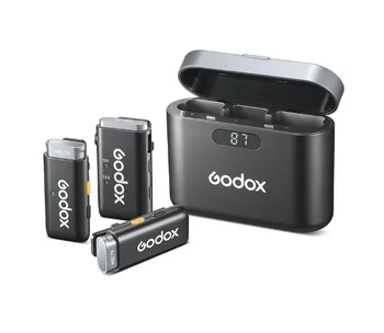 Godox WEC KIT1 KIT2 Wireless Lavalier Microphone for IPhone,Plug and Play, Noise Cancelling Lapel Mic with 656ft Transmission