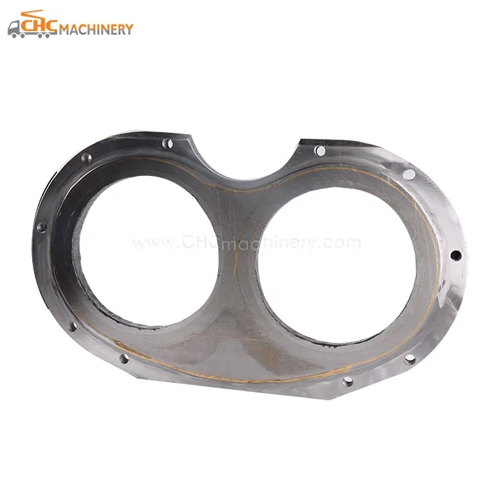 New OEM Concrete Pump Glasses Plate Wear Plate Zoomlion Concrete Pump Hopper Hardface Metal Carbide Models DN200/DN230/DN260 3
