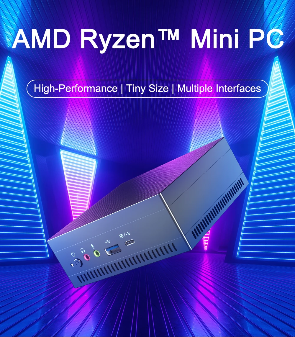 AMD R-yzen 3/5/7 3200U 2700U 3750H Gaming Mini Pc Radeon Vega Core  Graphics WIFI DDR4 NVME TPM Wins10/11 Computadoras
