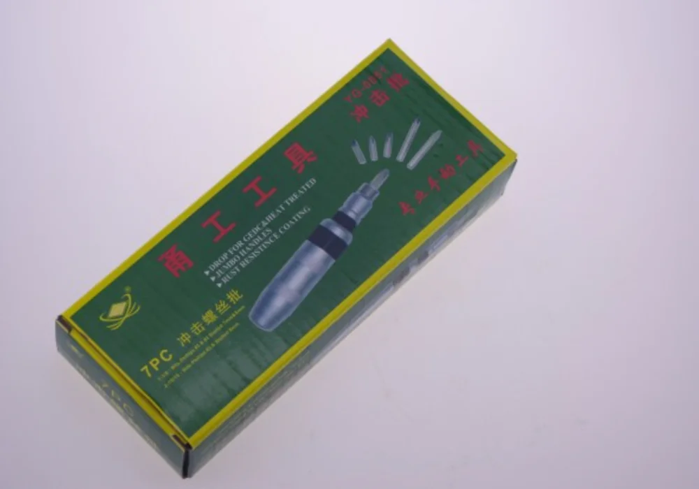 Tgn005 7 Pcs Kit Screw Extractor Sets Impact Screwdriver With Phillips Slotted Bits Driver By