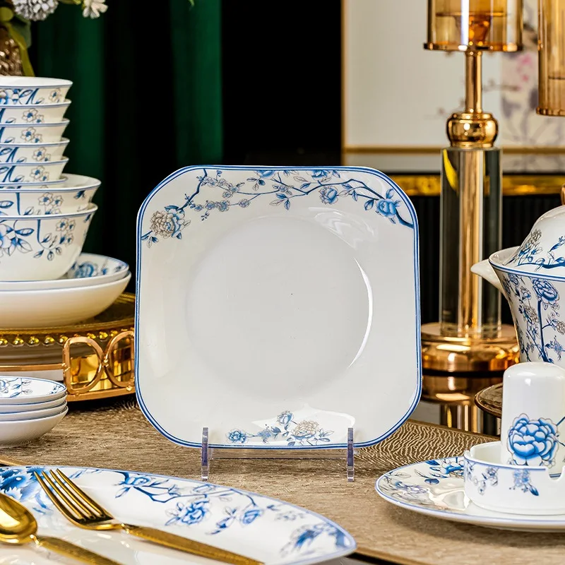 Blue White Porcelain Ceramic Bowl Set - Chinese Bone China