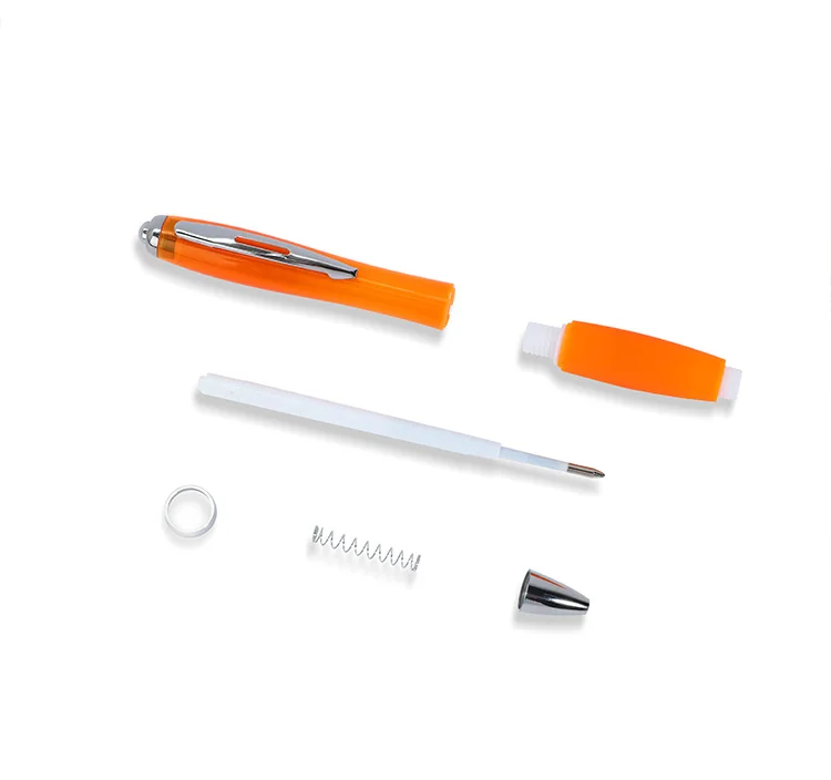 Custom Full-Color 1.0mm UV Printed Logo Ballpoint Pen Yellow Orange Sports Business Office Advertising Plastic for Gift