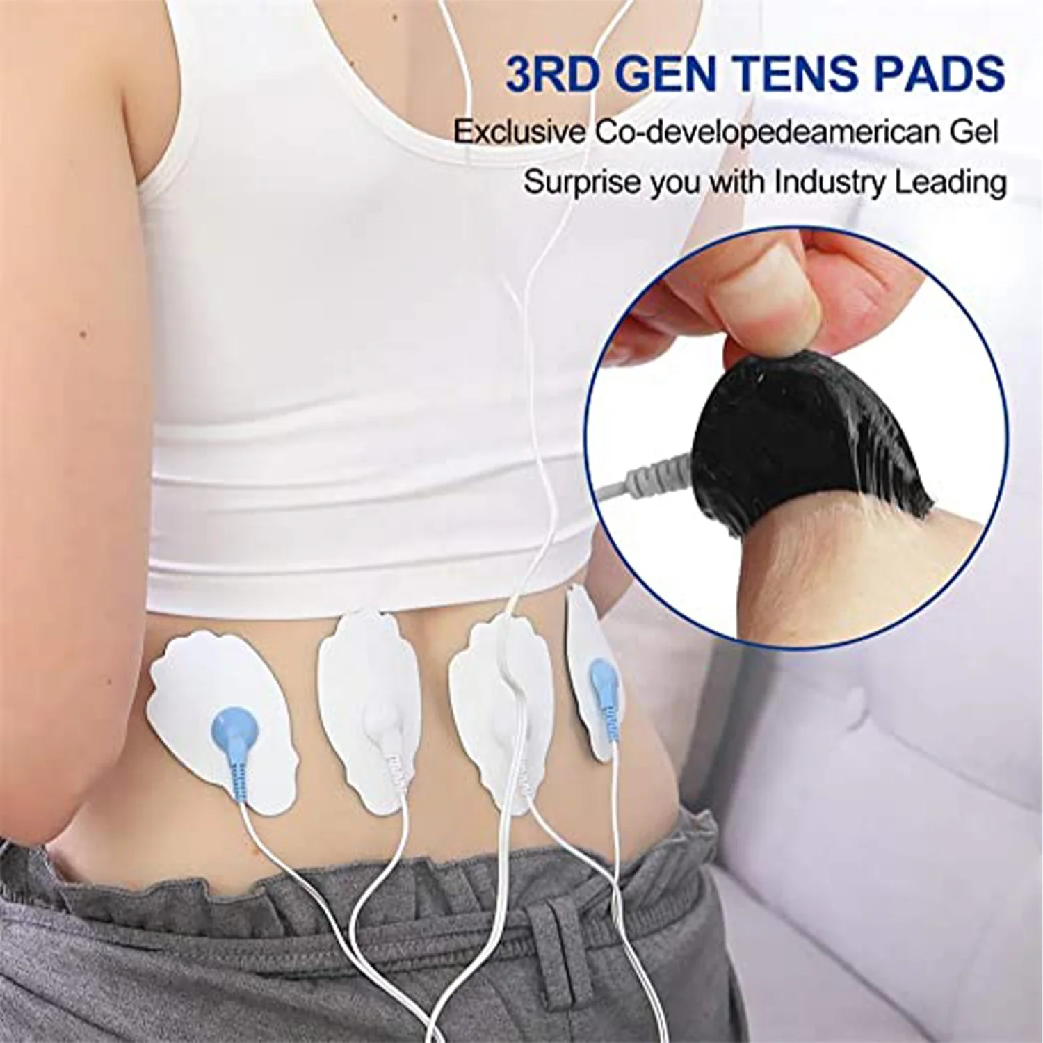 High quality tens snap physical therapy electrode pad for Muscle Stimulation and Electrotherapy w/Resealing Bag-CAREPROHEALTH- Kinesiology tape, elastic adhesive bandages,Would dressing,Cross Tape,Sports Rigid Tape,Elastic Adhesive Bandage,Stretched Bandage,Cohesive bandage,Underwrap Foam,Ice Hockey Tape,Band aid,Cotton Sports Tape Rayon Sports Tape,Hockey Tape,Finger Tape,PU Tape,PE Tape,Silk Tape,Paper Tape,Heel tape,Wound Dressing, Silicone Patches ( Remove Scar ),Dexcom Patches,Blister band aid,Acne Patches,Toenail Sticker,Mouth Tape,Nipple Covers,Boob Lift Tape,Face Lift Tape,Customized Patches,Assorted Band Aid,Blue Metal Detectabled Band Ai,Different Shape Band Aid,Cartoon Band Aid,Transparent Band Aid,Fabric Band Aid,Waterproof Band Aid,Nitrile Gloves,Anti-virus Gloves,Pl Surgical Gloves,Latex Surgical Gloves,Male Condoms,Female Condoms