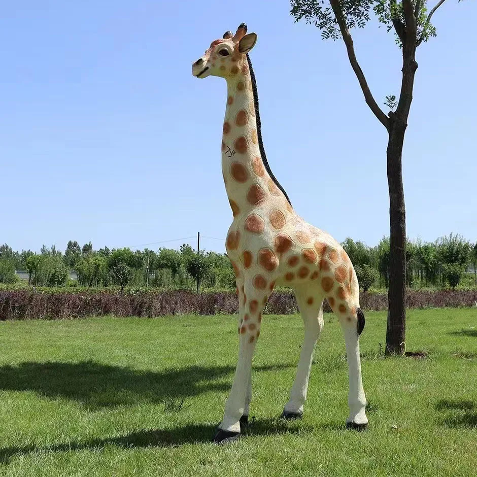 Life Size Resin Giraffe Statue Fiberglass Large Animal Sculptures - Buy