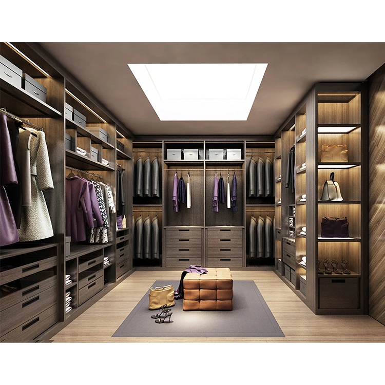 Customized Modular Built in Luxury Modern Wooden Walk in Closet