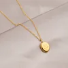 Gold English Letter O-shaped Chain Necklace