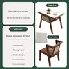 Stile lastra di roccia in rattan intrecciato+cuscino