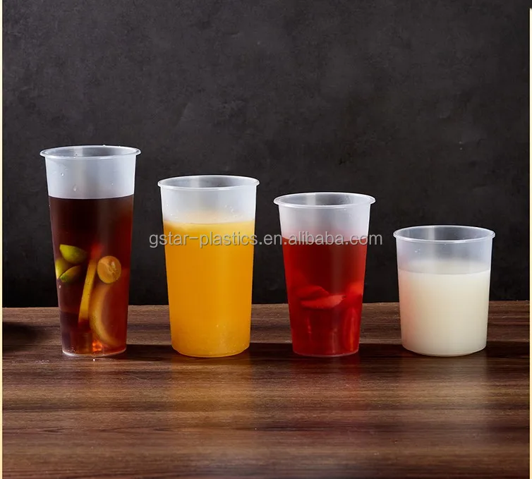 2023 New Style 500ml 700ml Boba Cup Bubble Tea Cup With Lid Pp Plastic ...