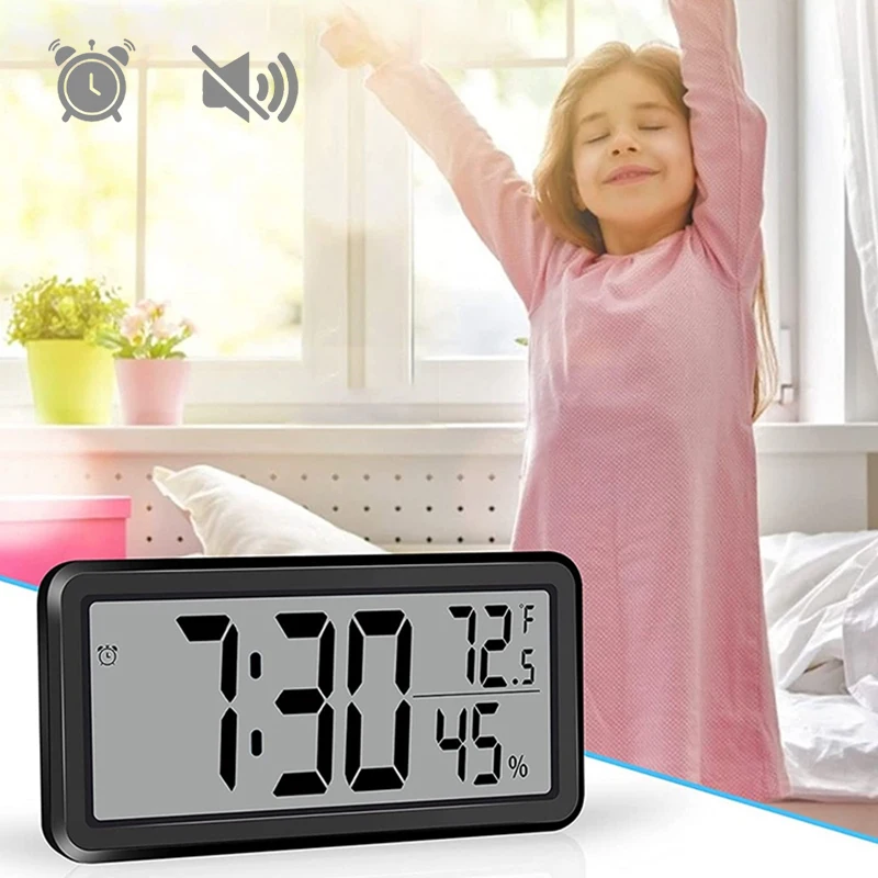 2024 Big LCD Display Modern Multifunction Desk Table Digital Electronic Simple Style Home Decoration Alarm Clock