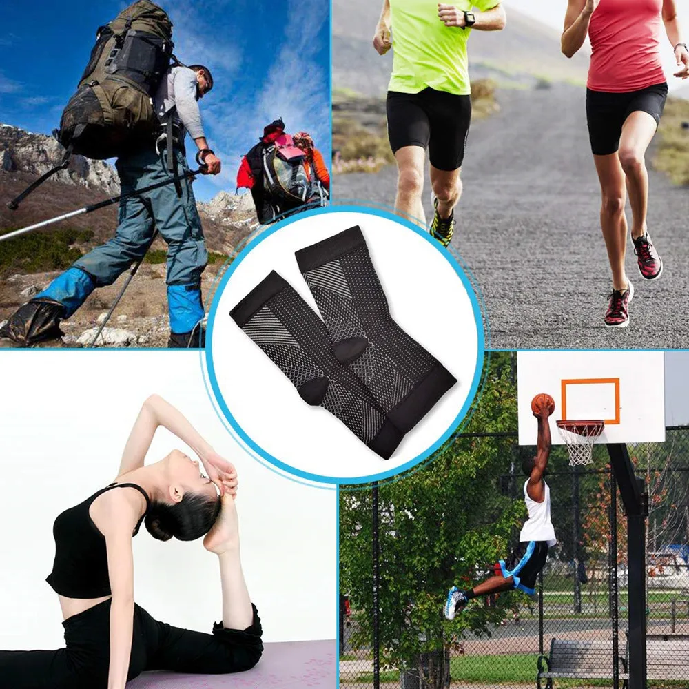 Plantar Fasciitis Toeless Compression Sleeve Foot Peripheral Neuropathy Diabetic Compression Socks Arthritis Socks for Women Men