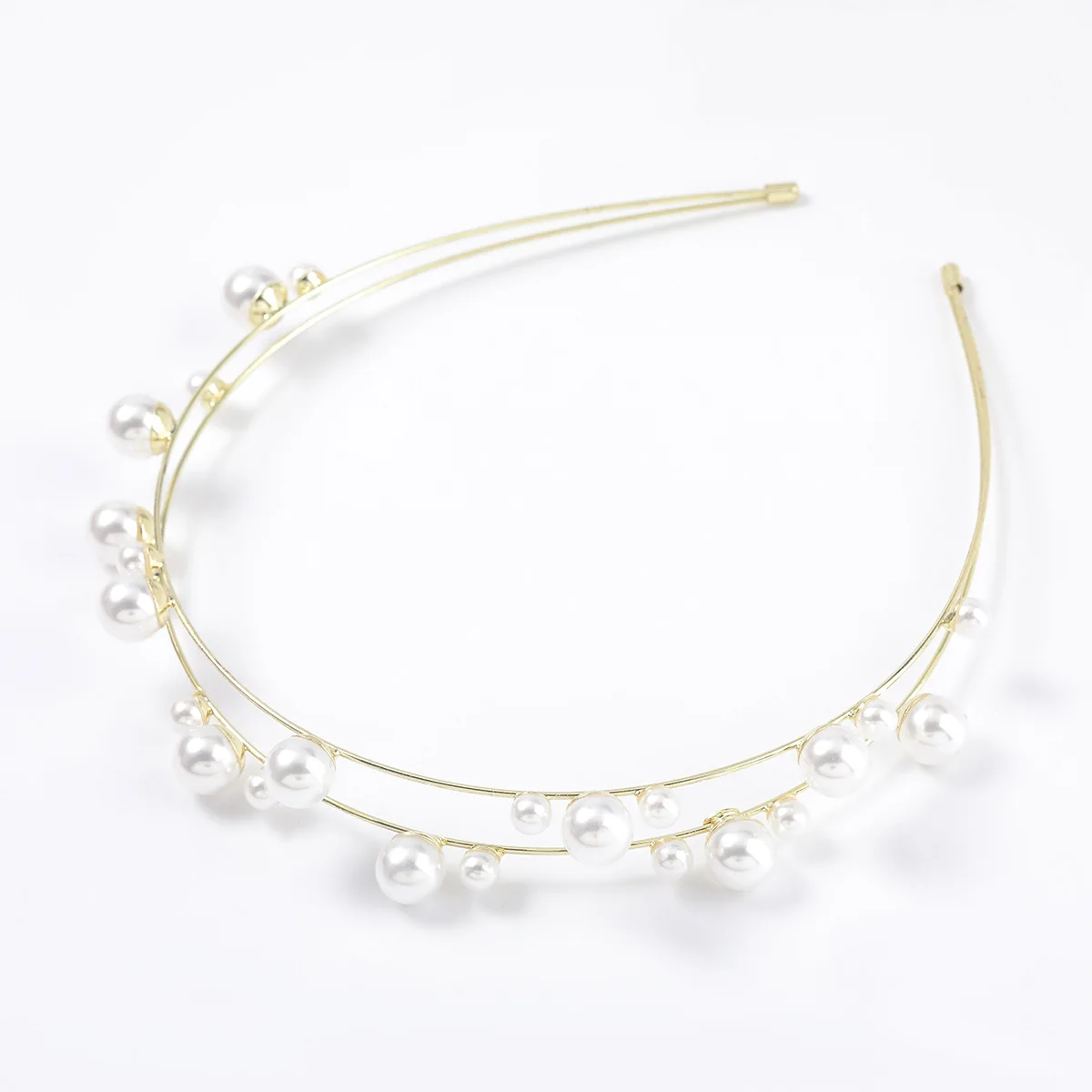 2021 Girl Hair Accessories Bridal Pearl Hairbands New Fashion Jewelry Big Headband Hoop