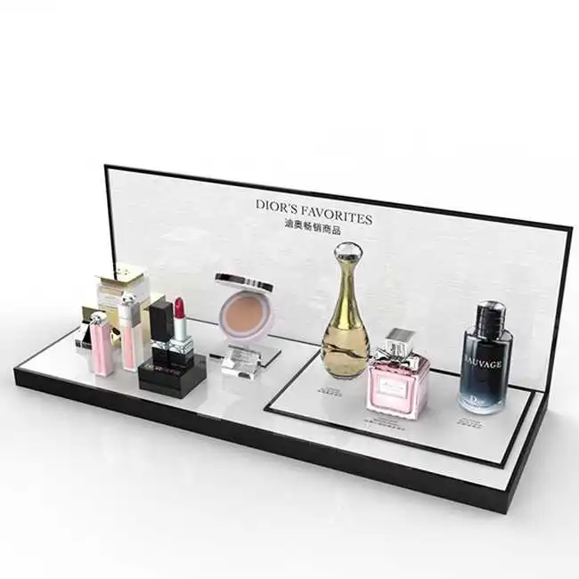Counter Top Luxury Led Light Acrylic Perfume Cosmetics Display Stand
