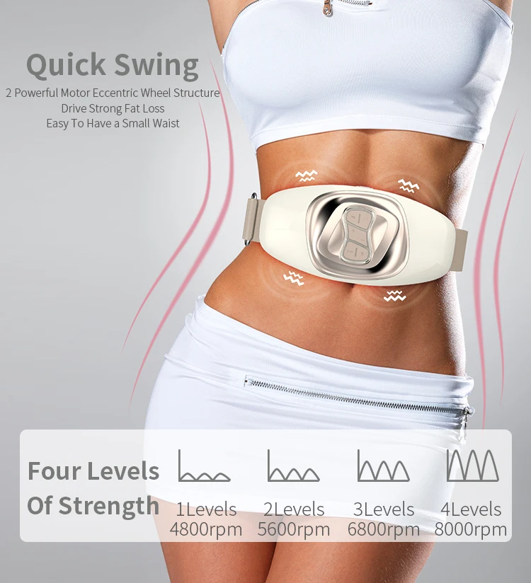 New Cordless Multi-Function Vibration Electric Reduction Reduce Belly Slimming Belt Fat Burning Waist Abdominal Massage Machine