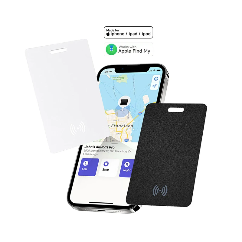 Factory Direct Sale GPS Tracker Smart Card Finder Wallet Keys Pet Tracker NFC Function Find My Tag Pet Locator for Iphone IPad