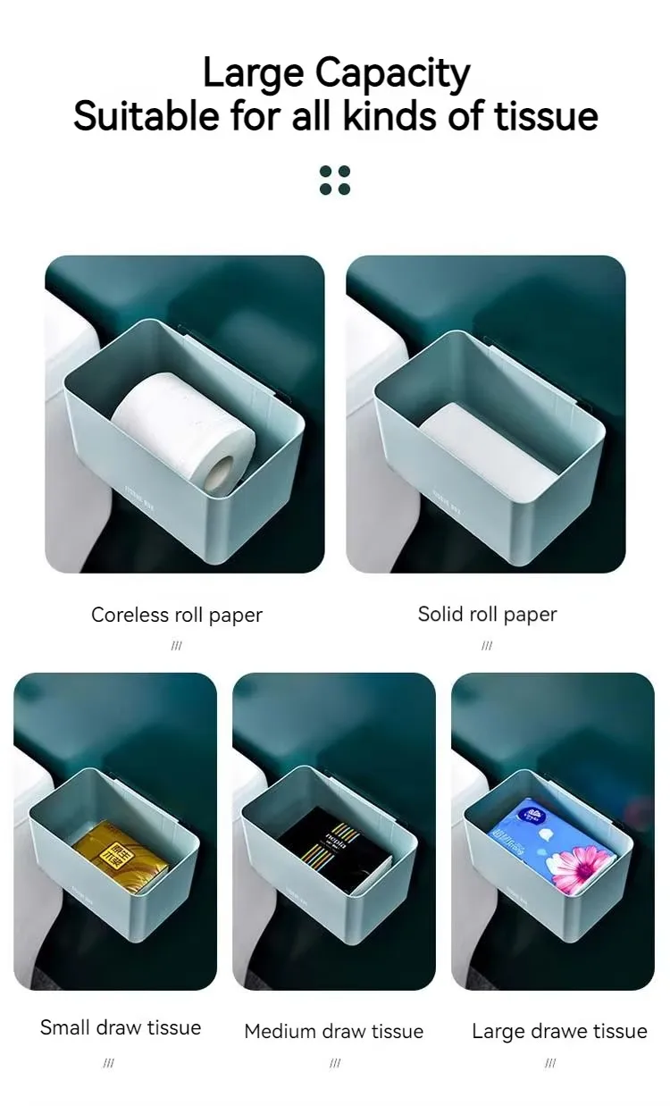 Hot Sale Modern Wall-Mounted Toilet Paper Rack Punching Free Waterproof Tissue Boxes Dispenser Mobile Phone Shelf for Bathroom supplier