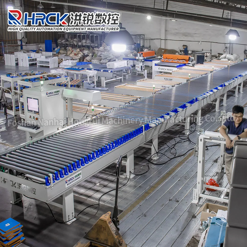 Automated unmanned sorting line, plate furniture roller conveyor line, plate packaging production line