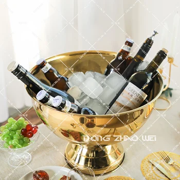 Restaurant Ice Bucket Stainless Steel Beverage Tubs For Catering Wine ...