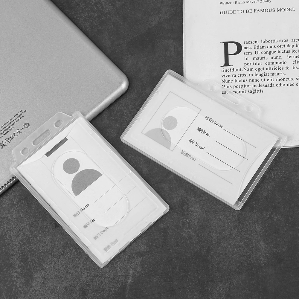 Office Single Credit Card Holder Protector Cover Enclosed Transparent Card Sleeve Work ID Clear Card Holder Office Single Credit Card Holder Protector Cover Enclosed Transparent Card Sleeve Work ID Clear Card Holder
